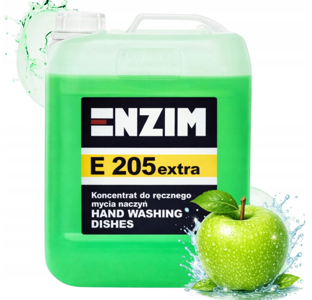 ENZIM E205 EXTRA HAND WASHING DISHES 5 L Rewelacyjny i wydajny Koncentrat do ręcznego mycia naczyń