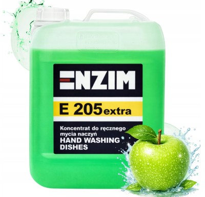 ENZIM E205 EXTRA HAND WASHING DISHES 5 L Rewelacyjny i wydajny Koncentrat do ręcznego mycia naczyń