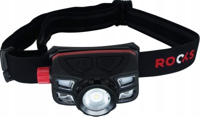 logo LATARKA CZOŁOWA NAGŁOWNA LED ROCKS 300LM LATARKA OK-03.3020