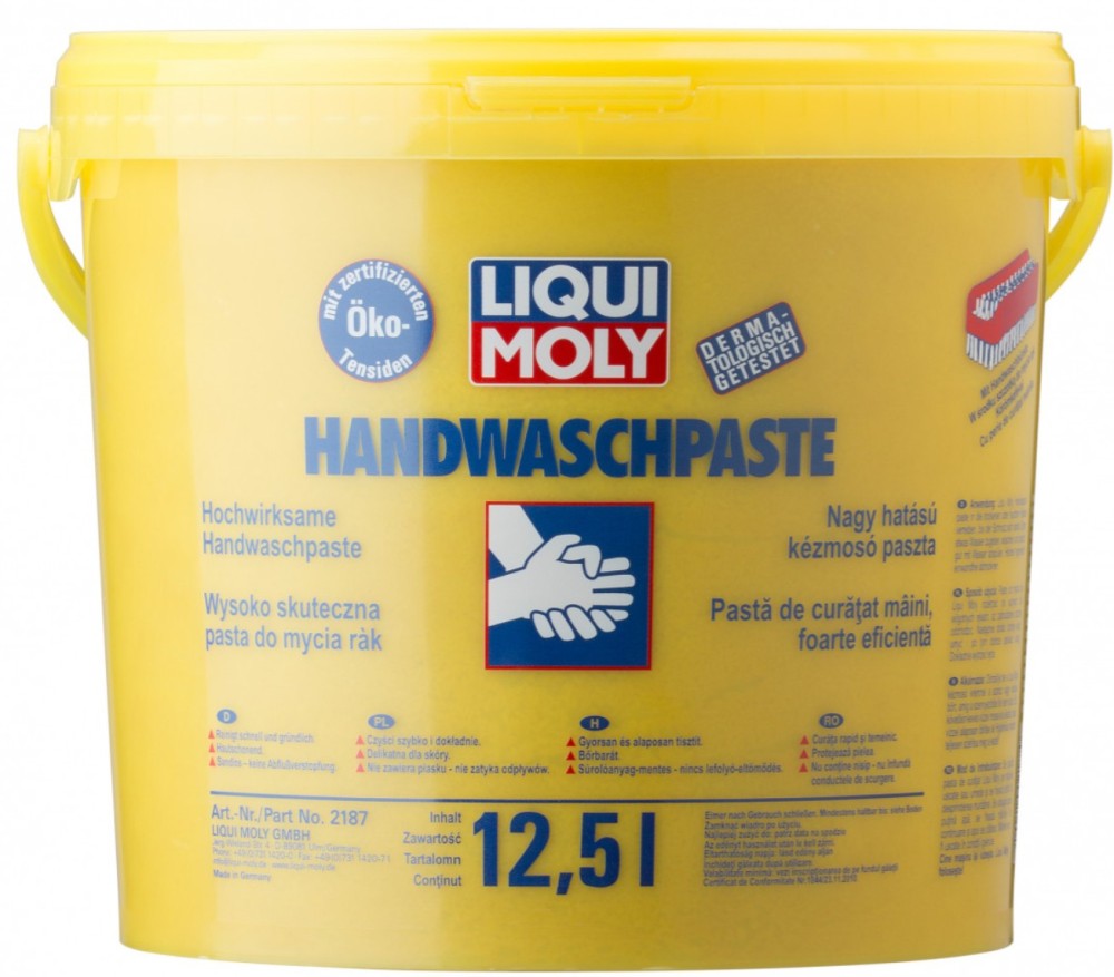 PASTA DO RAK 12,5L HAND WASCH PASTE LIQUI MOLY 2187 HAND PASTE 12.5L HAND WASH PASTE LIQUI MOLY 2187