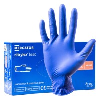 Rękawice nitrylowe niebieskie Mercator Nitrylex Basic rozmiar XL 100 szt. 