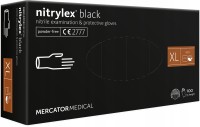 Rękawice nitrylowe czarne Mercator Nitrylex Black rozmiar XL 100 szt. 