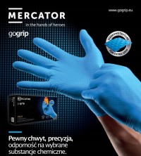 logo Rękawice nitrylowe niebieskie Mercator GoGrip Blue 50 sztuk rozmiar S