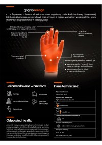 logo Rękawice nitrylowe pomarańczowe Mercator GoGrip Orange 50 sztuk rozmiar XL